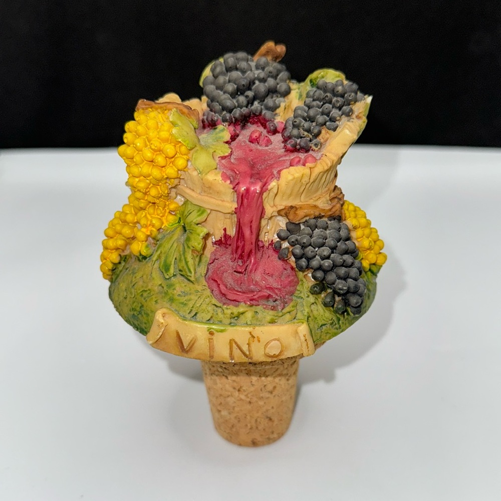 Vintage Grapes Wine Bottle Stopper